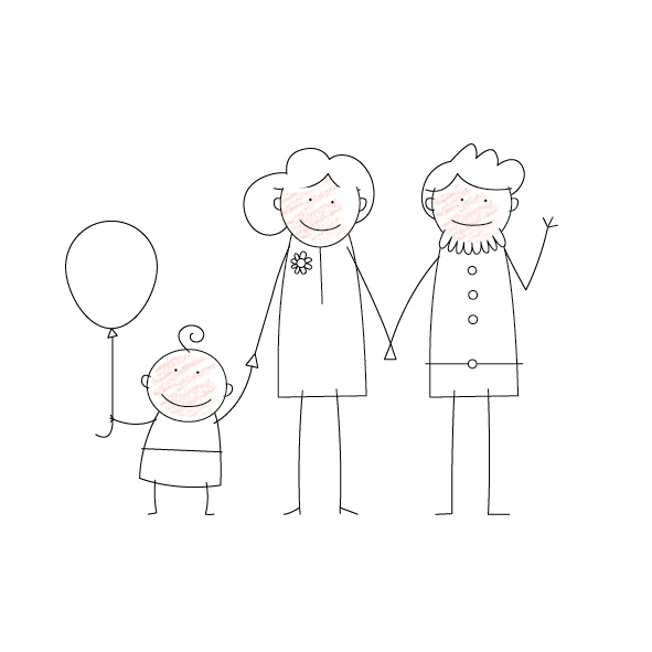 Illustration d’une famille accompagnée par Nounou 19